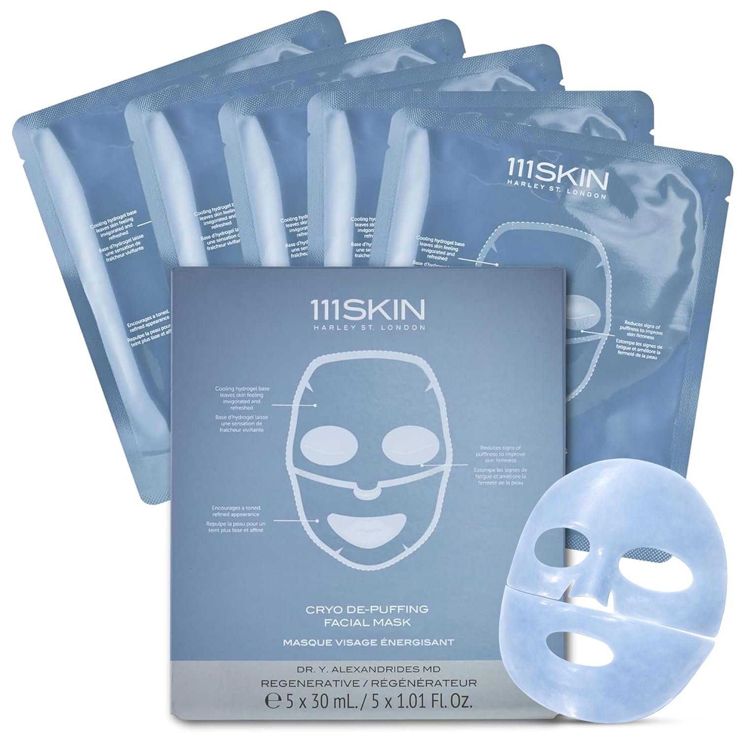111SKIN Cryo De-Puffing Energy Facial Mask, Fragrance Free