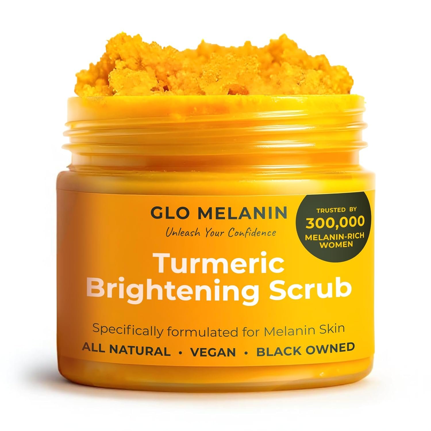 Glo Melanin Turmeric Brightening Scrub for Dark Spots